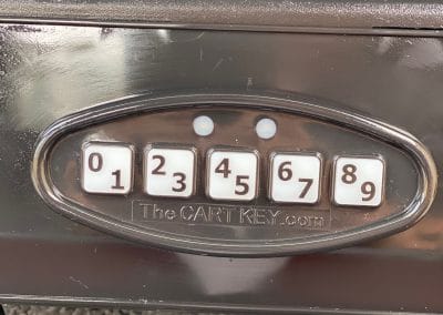 golf cart security with an electronic keypad